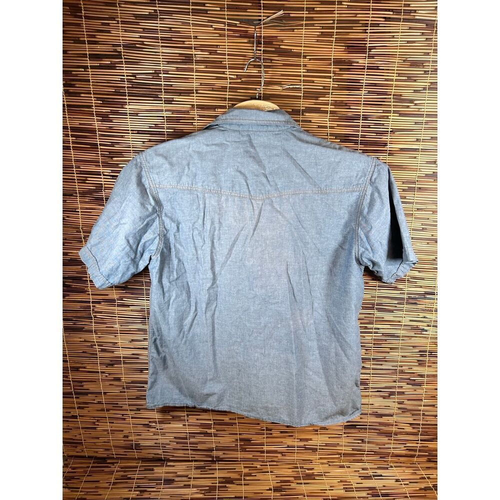 KEY Light Denim Short Sleeve Work Shirt Large R - Picture 2 of 5
